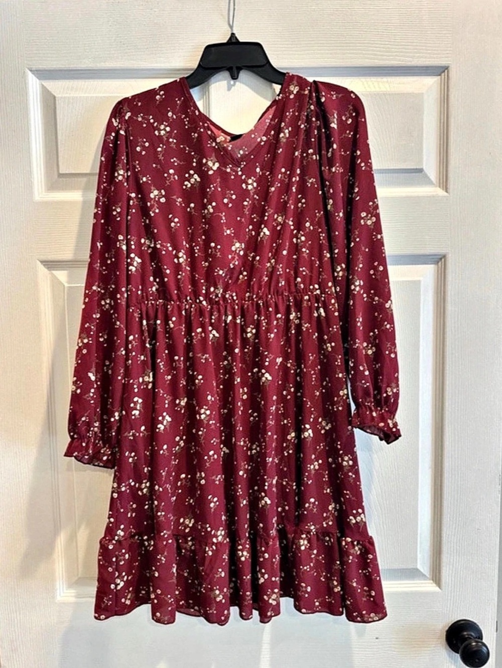 SHEIN Floral Long Sleeve Dress Size 0XL Like New